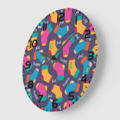 Colorful Happy Feet Socks Pattern Grote Klok (Hoek)