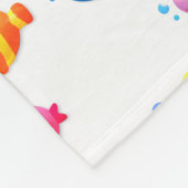 Colorful Happy Fish met bubbels Fleece Deken (Hoek)