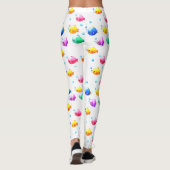 Colorful Happy Fish met bubbels Leggings (Achterkant)