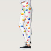Colorful Happy Fish met bubbels Leggings (Links)