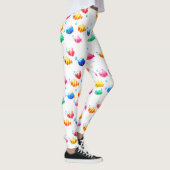 Colorful Happy Fish met bubbels Leggings (Rechts)
