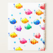 Colorful Happy Fish met bubbels Planner (Achterkant)