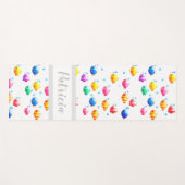 Colorful Happy Fish met bubbels Yogamat (Voorkant (horizontaal))