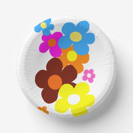 Colorful Happy Flowers Papieren Kommen (Voorkant)