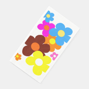 Colorful Happy Flowers Servet