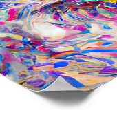 Colorful Happy Fluffy Old English Sheepdog Poster (Hoek)