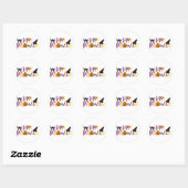Colorful Happy Halloween Ronde Sticker (Vel)