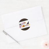 Colorful Happy Halloween Ronde Sticker (Envelop)