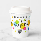 Colorful Happy Hanukkah Papieren Bekers (Links)