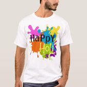 Colorful Happy Holi Gepersonaliseerd T-shirt (Voorkant)
