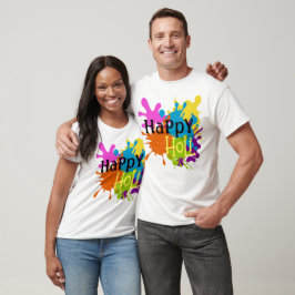 Colorful Happy Holi Gepersonaliseerd T-shirt