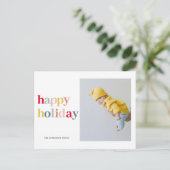 Colorful Happy Holiday met foto Briefkaart (Staand voorkant)