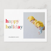 Colorful Happy Holiday met foto Briefkaart (Voorkant)