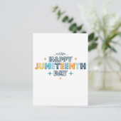 Colorful Happy Junetetiende Briefkaart (Staand voorkant)