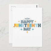 Colorful Happy Junetetiende Briefkaart (Voorkant / Achterkant)