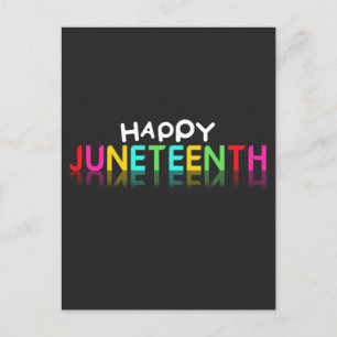 Colorful Happy Junetetiende Briefkaart