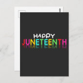 Colorful Happy Junetetiende Briefkaart (Voorkant / Achterkant)
