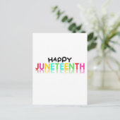 Colorful Happy Junetetiende Briefkaart (Staand voorkant)