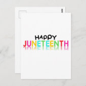 Colorful Happy Junetetiende Briefkaart (Voorkant / Achterkant)