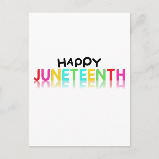 Colorful Happy Junetetiende Briefkaart (Voorkant)