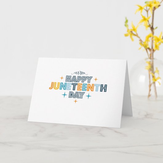 Colorful Happy Junetetiende Kaart (Gele Bloem)