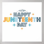 Colorful Happy Junetetiende Poster (Voorkant)