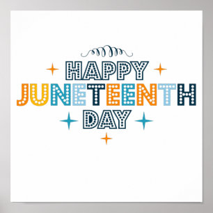 Colorful Happy Junetetiende Poster
