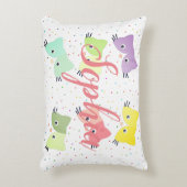 Colorful Happy Kittens-patroon Accent Kussen (Voorkant(Verticaal))