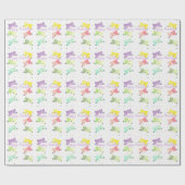 Colorful Happy Kittens-patroon  Cadeaupapier (Vlak)