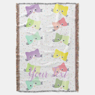 Colorful Happy Kittens-patroon Deken
