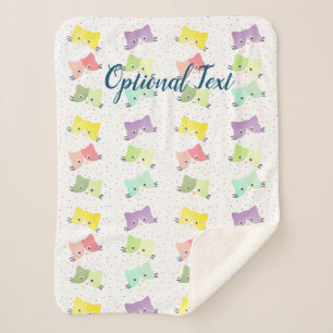 Colorful Happy Kittens-patroon Sherpa Deken