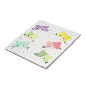 Colorful Happy Kittens-patroon Tegeltje (Zijkant)