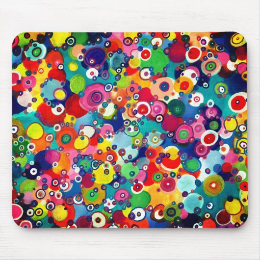 Colorful Happy Little Circles Original Artwork Muismat (Voorkant)