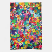 Colorful Happy Little Circles Original Artwork Theedoek (Verticaal)