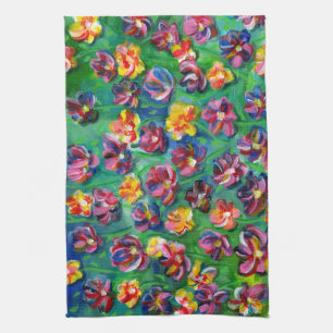 Colorful Happy Little Flowers Original Artwork Theedoek