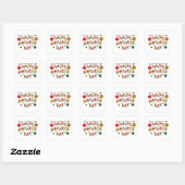 Colorful Happy Moederdag Typografie Vierkante Sticker (Vel)