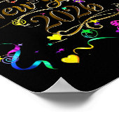 Colorful Happy New Year 2026 Celebration Tygraphy Poster (Hoek)