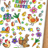 Colorful Happy Paasgroet Kaart