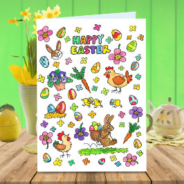 Colorful Happy Paasgroet Kaart
