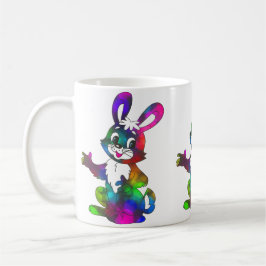 Colorful Happy Paast Bunny-Mok met chocolade Koffiemok