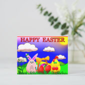 Colorful Happy Paast Holiday Briefkaart (Staand voorkant)