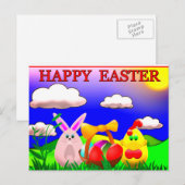 Colorful Happy Paast Holiday Briefkaart (Voorkant / Achterkant)