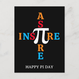 Colorful HAPPY PI DAY Aspire Inspire Briefkaart