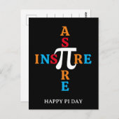 Colorful HAPPY PI DAY Aspire Inspire Briefkaart (Voorkant / Achterkant)