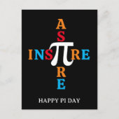 Colorful HAPPY PI DAY Aspire Inspire Briefkaart (Voorkant)