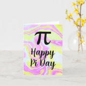 Colorful Happy Pi Day Greeting Kaart (Gele Bloem)