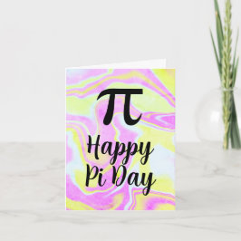 Colorful Happy Pi Day Greeting Kaart
