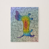 Colorful Happy Rainbow Dachshund Mandala Puzzle Legpuzzel (Verticaal)