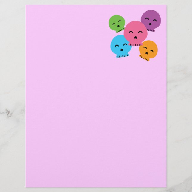 Colorful Happy Skulls (Voorkant)