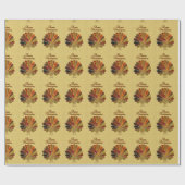 Colorful Happy Thanksgiving Turkije Cadeaupapier (Vlak)